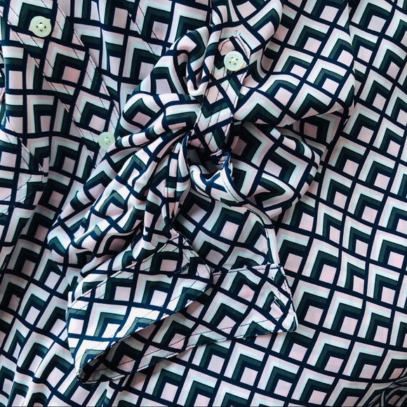Loft button front geometric print blouse - Picture 5 of 5